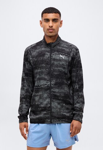 PUMA Trainingsjack 'Run Velocity' in Zwart: voorkant