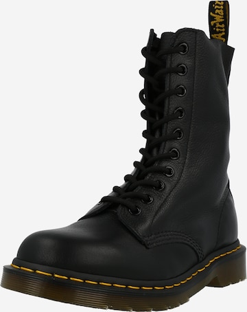 Dr. Martens - Bota com atacadores em preto: frente