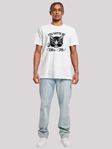 F4NT4STIC Shirt 'Kätzchen You Gotta Be Kitten Me!' in Wit