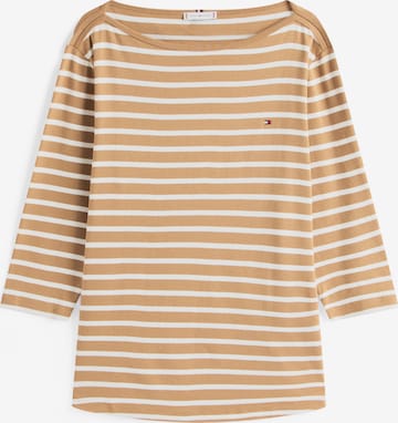 T-shirt Tommy Hilfiger Curve en marron : devant