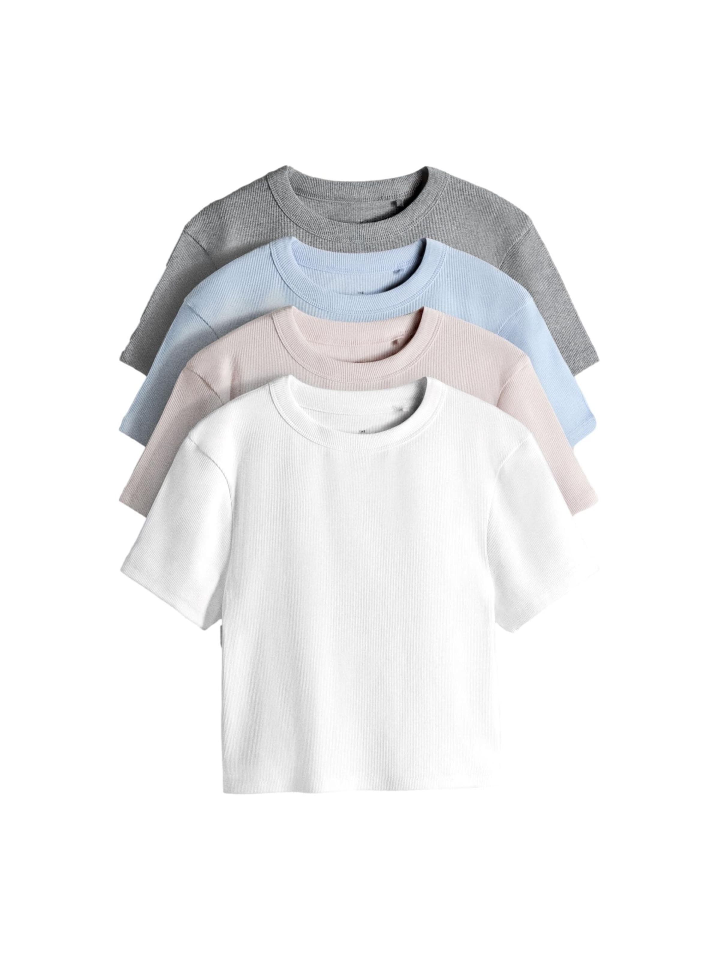 The Set Shirt in Light blue / Mottled grey / Powder / White, Item view