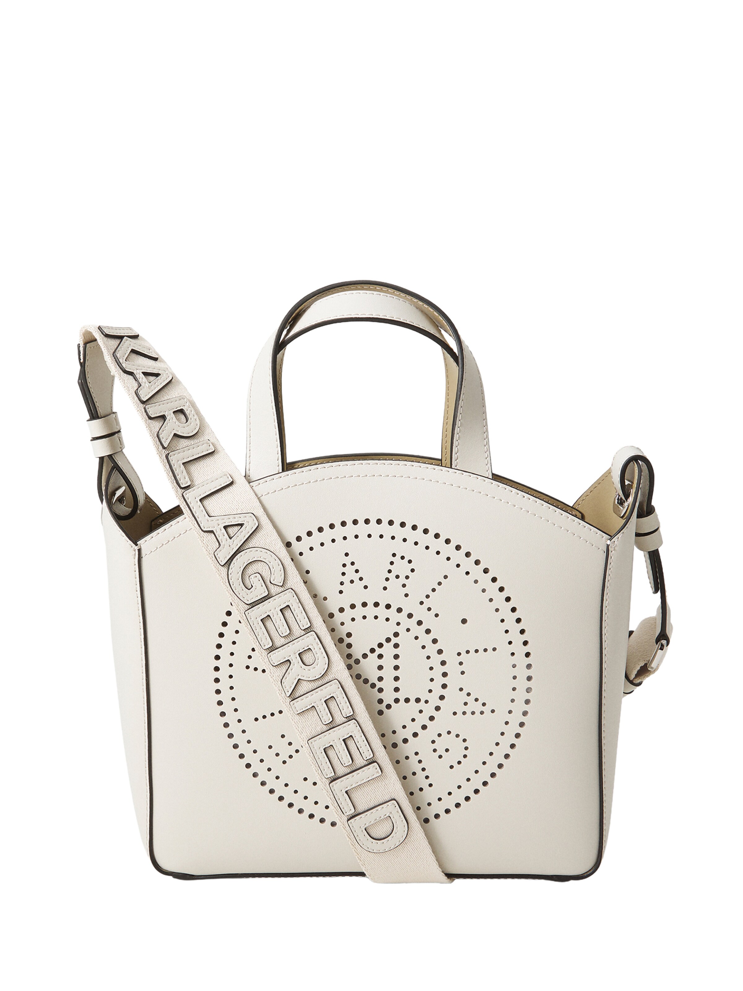 pelēks Karl Lagerfeld Rokassomiņa: no priekšpuses