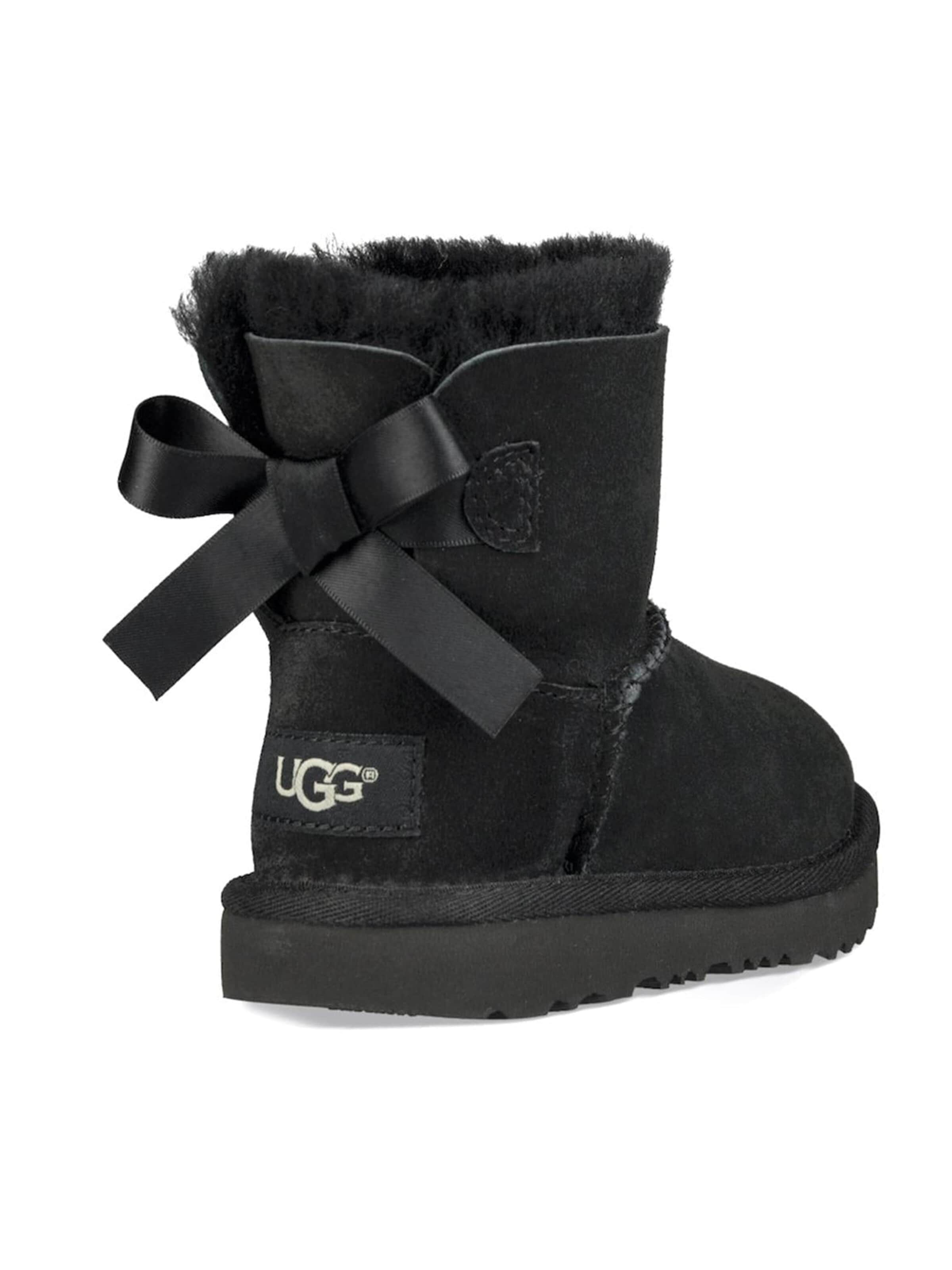 UGG Boot 'Kids Mini Bailey Bow II Black Boots' in Black