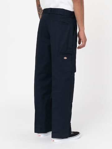 DICKIES Loose fit Trousers with creases 'Double Knee' in Blue