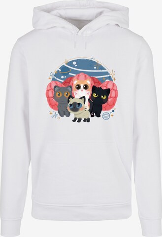 ABSOLUTE CULT Sweatshirt 'The Marvels - Flerkittens Chibbi' in White: front