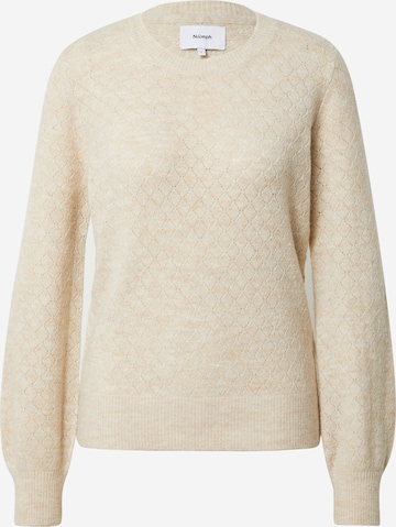 NÜMPH Sweter 'ALBERTA' w kolorze biały: przód