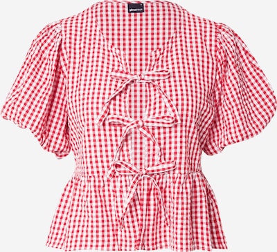 Gina Tricot Blūze, krāsa - sarkans / meloņu / balts, Preces skats