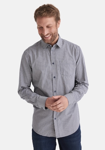 Stooker Men Regular Fit Hemd 'Harley' in Blau: Vorderseite