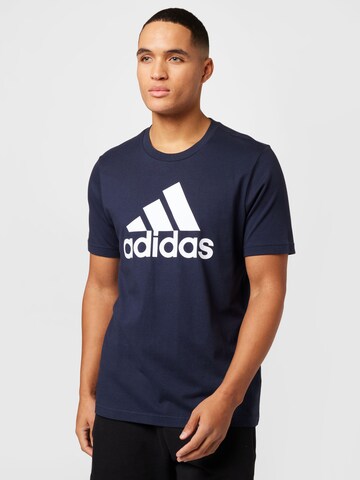 ADIDAS SPORTSWEAR Λειτουργικό μπλουζάκι 'Essentials' σε μπλε: μπροστά