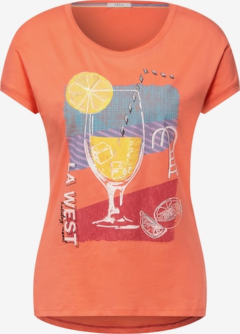 CECIL T-Shirt in Orange: front