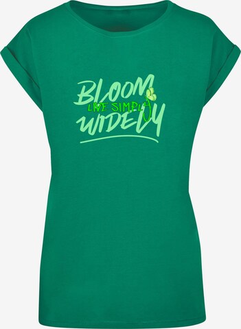 Merchcode Shirt 'Bloom Widely' in Green: front