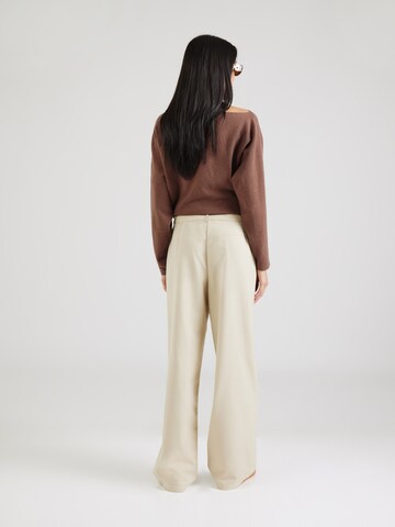 ABOUT YOU Loose fit Pleat-front trousers 'Elisabeth' in Beige
