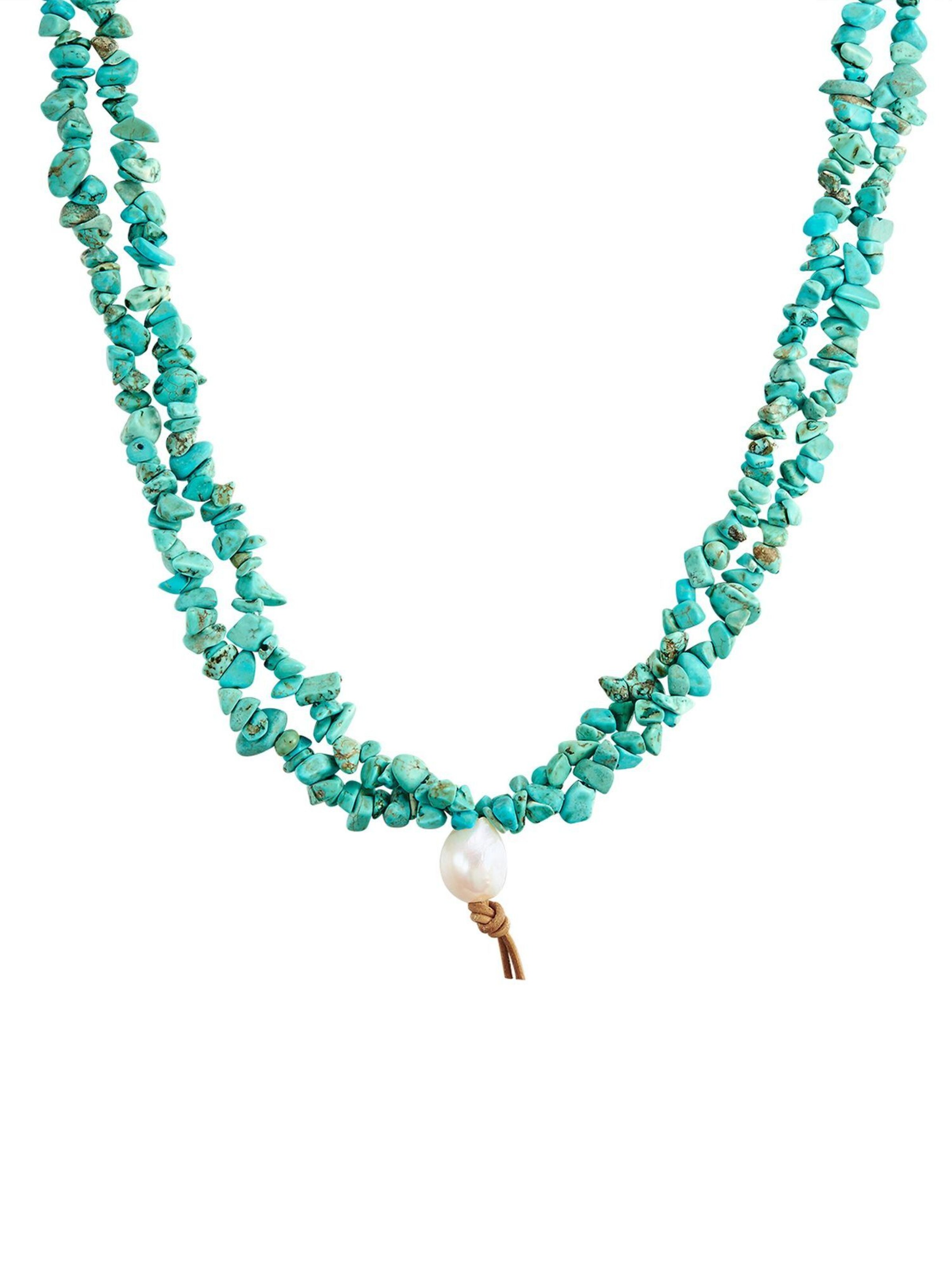 Valero Pearls Ketting in Blauw