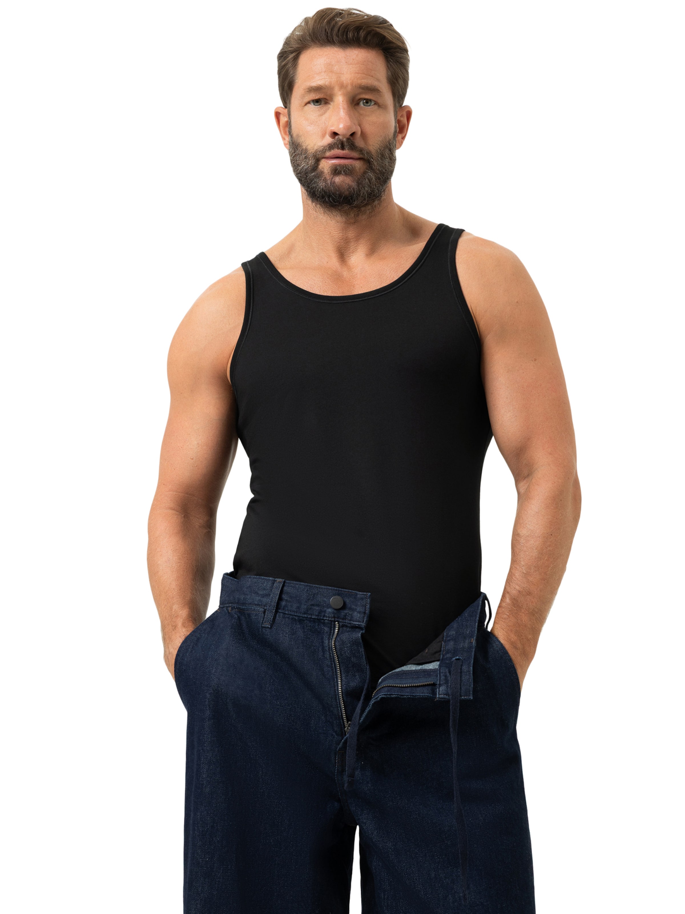 Mey Unterhemd 'Dry Cotton' in Schwarz