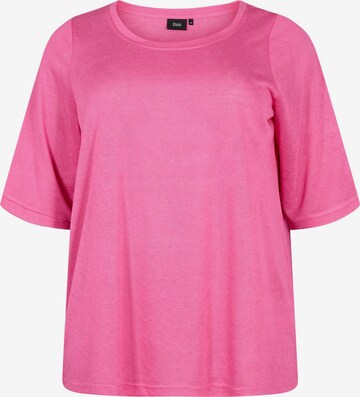 Zizzi Bluse 'Mamia' i pink: forside