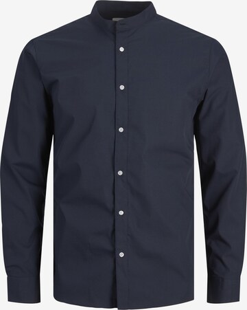 Jack & Jones Plus Button Up Shirt in Blue: front