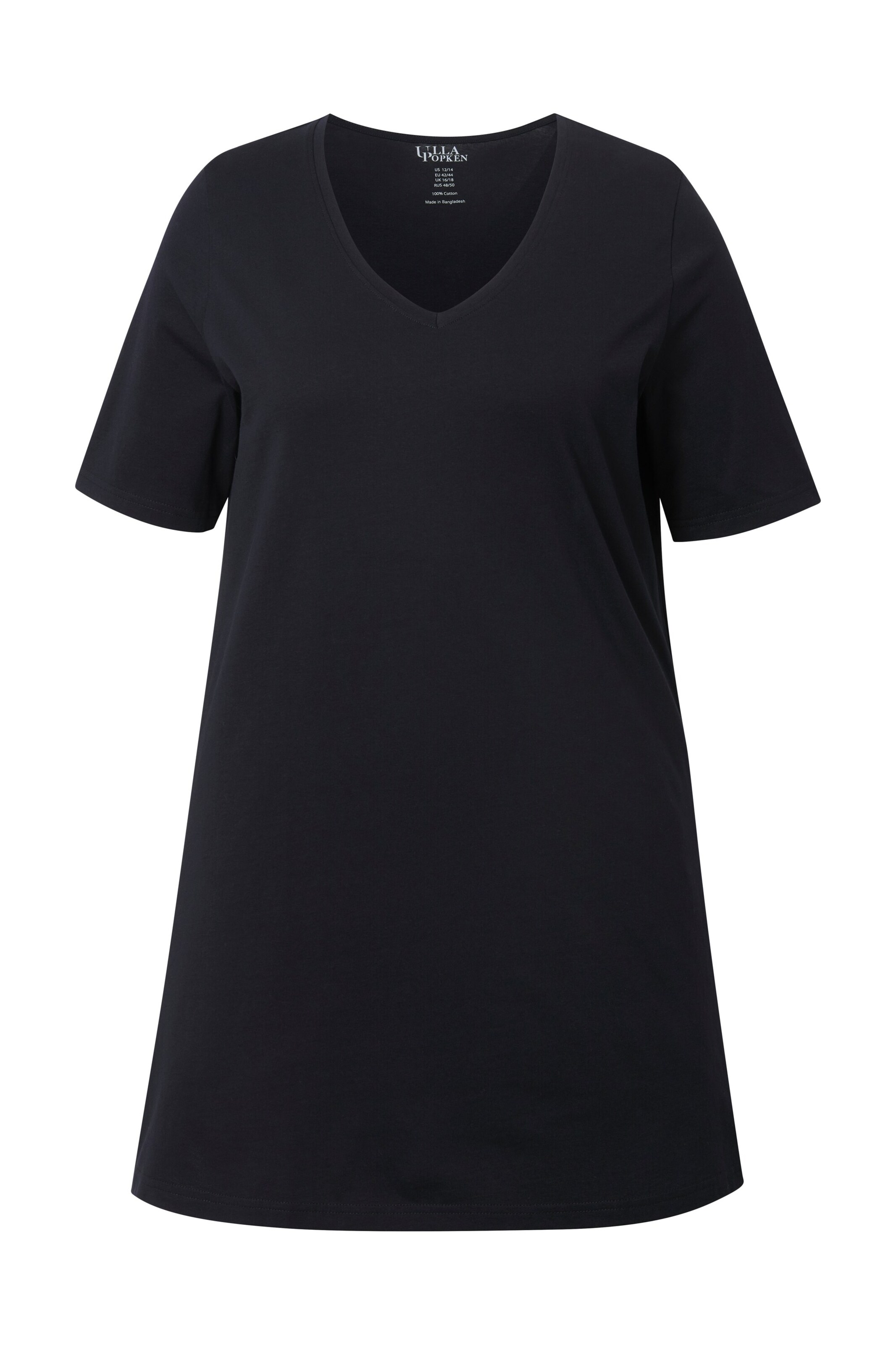 Ulla Popken Shirt in Schwarz: Vorderseite