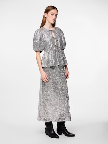 PIECES Blouse 'NIRI' in Silver