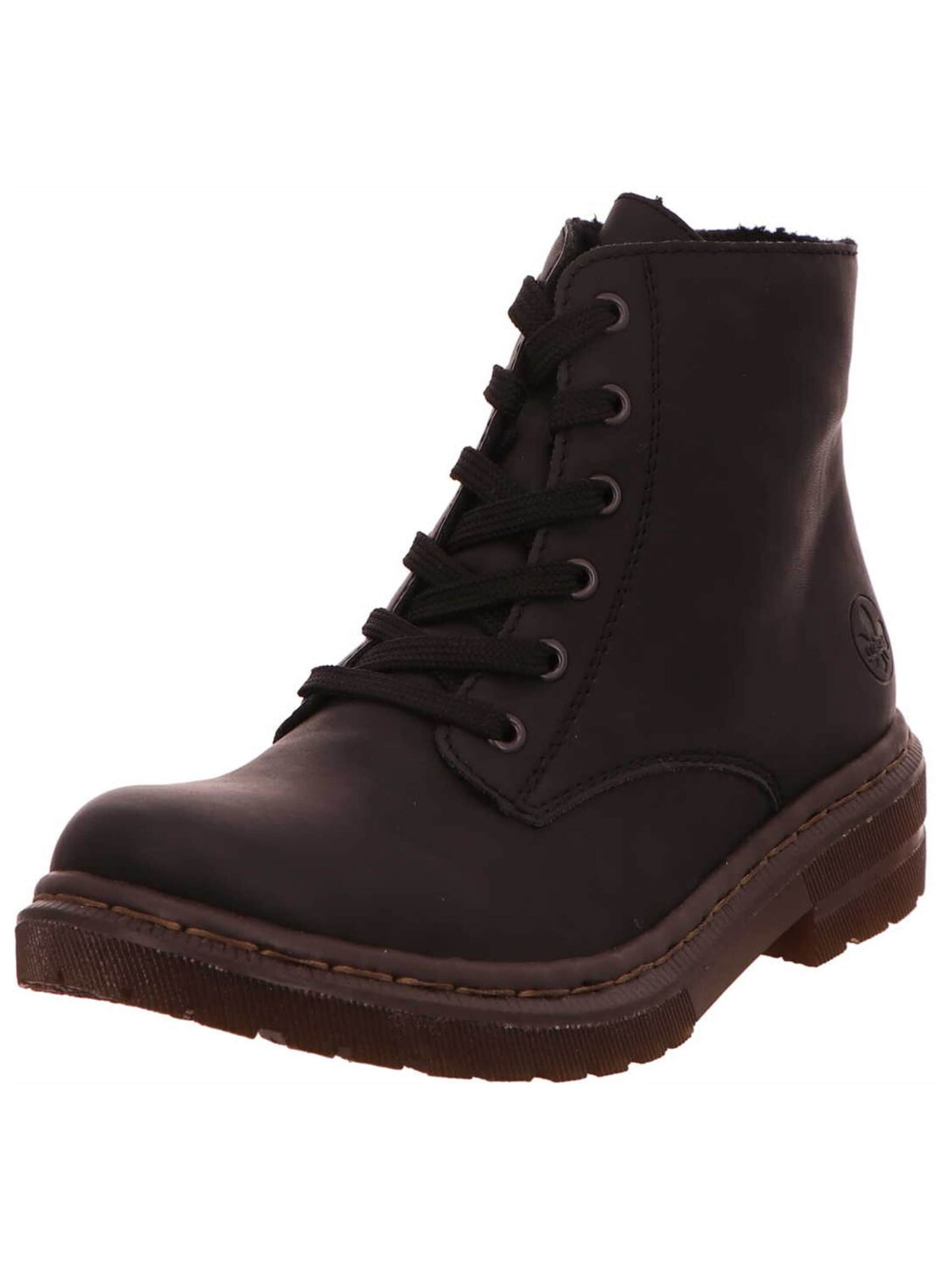 Rieker - Botines con cordones 'Stiefel Damen 78240-00 Kunststoff (Synthetik) in schwarz' en marrón: frente