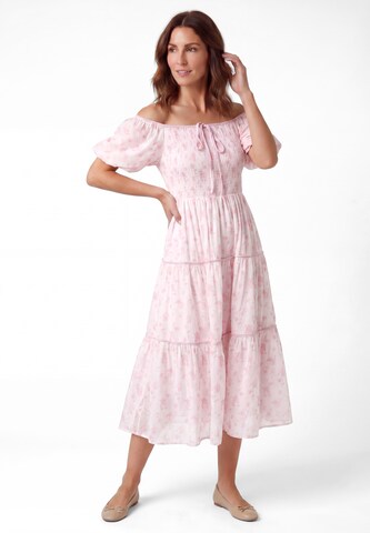 Robe Usha en rose : devant