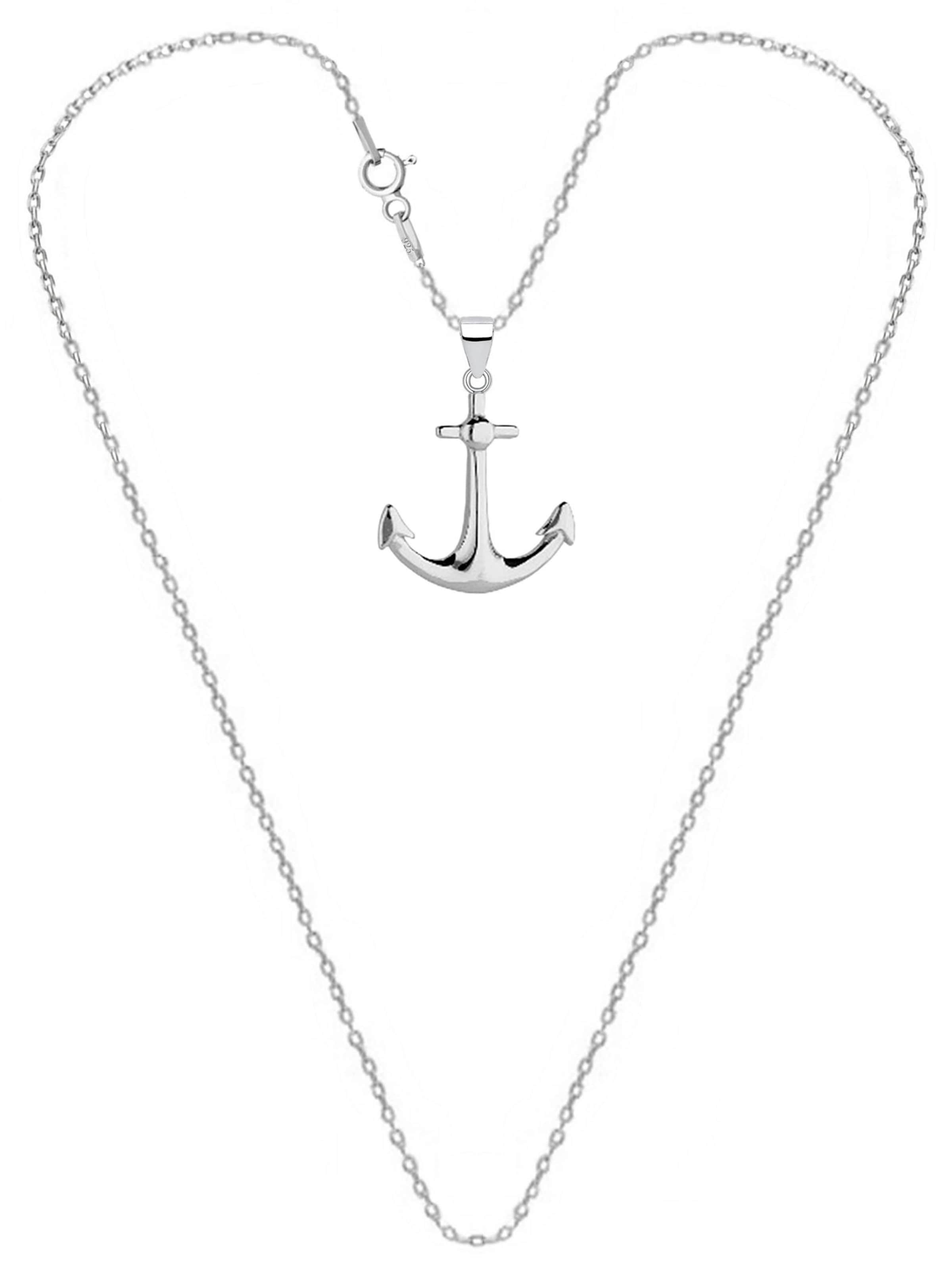 Goldene Hufeisen Jewelry 'Anker Silberkette' in Silver: front