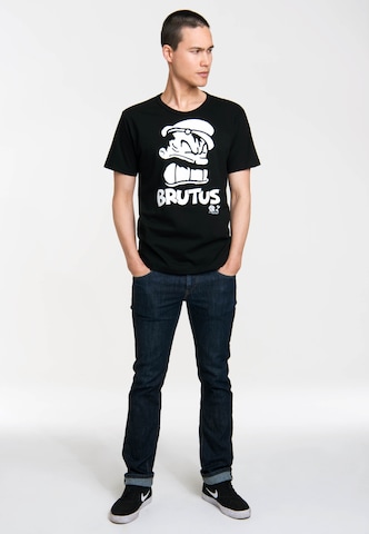 LOGOSHIRT Shirt 'Brutus' in Black