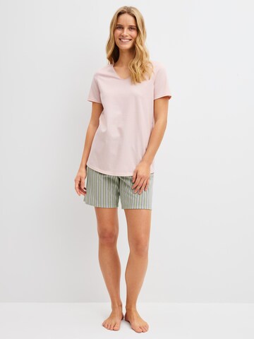 CALIDA Short Pajama Set 'Blooming Nights' in Grey