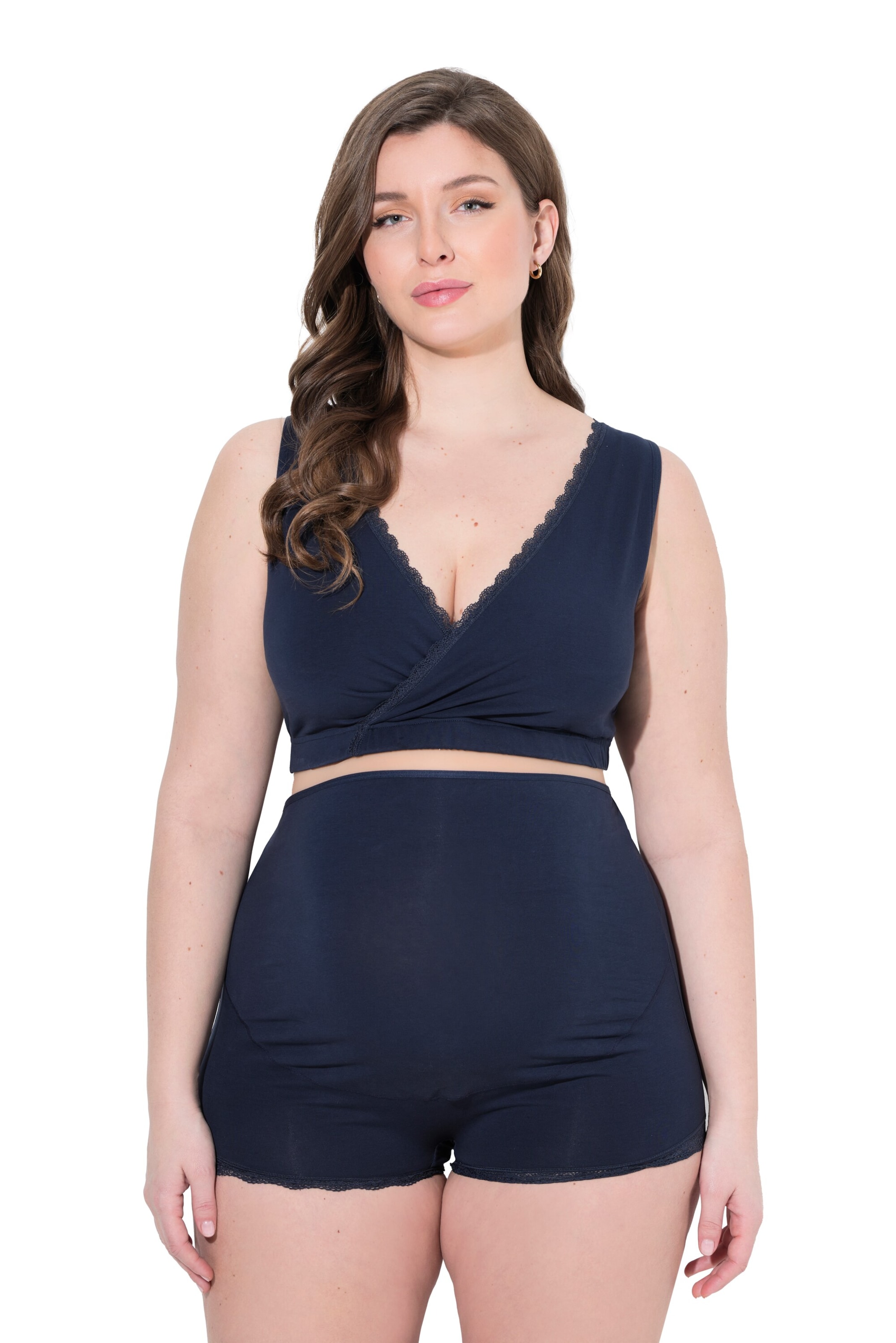 Ulla Popken Bustier BH in Blau: Vorderseite