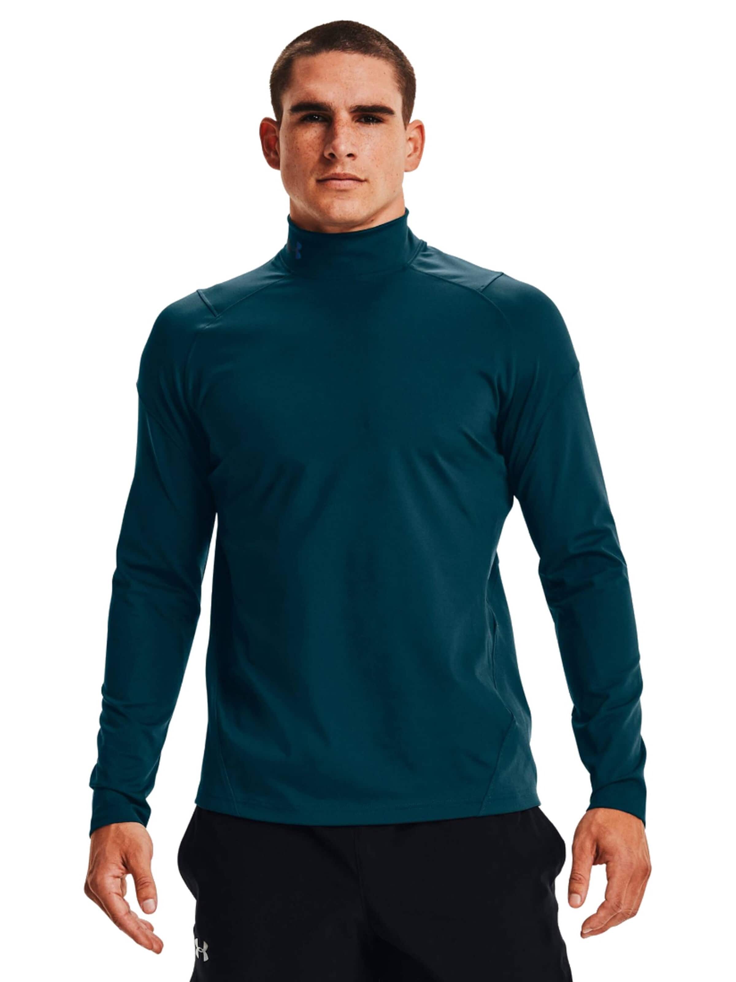 UNDER ARMOUR Shirt 'Under Armour ColdGear Rush Mock' in Groen: voorkant