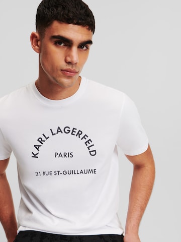 Karl Lagerfeld Μπλουζάκι 'Rue St-Guillaume' σε λευκό