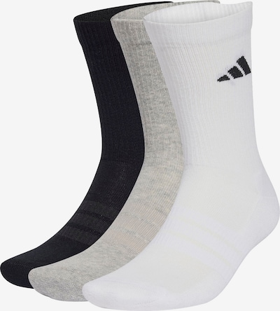 ADIDAS PERFORMANCE Čarape 'ESS' u siva melange / crna / bijela, Pregled proizvoda
