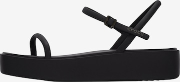juoda Crocs Basutės su dirželiais 'Miami': priekis
