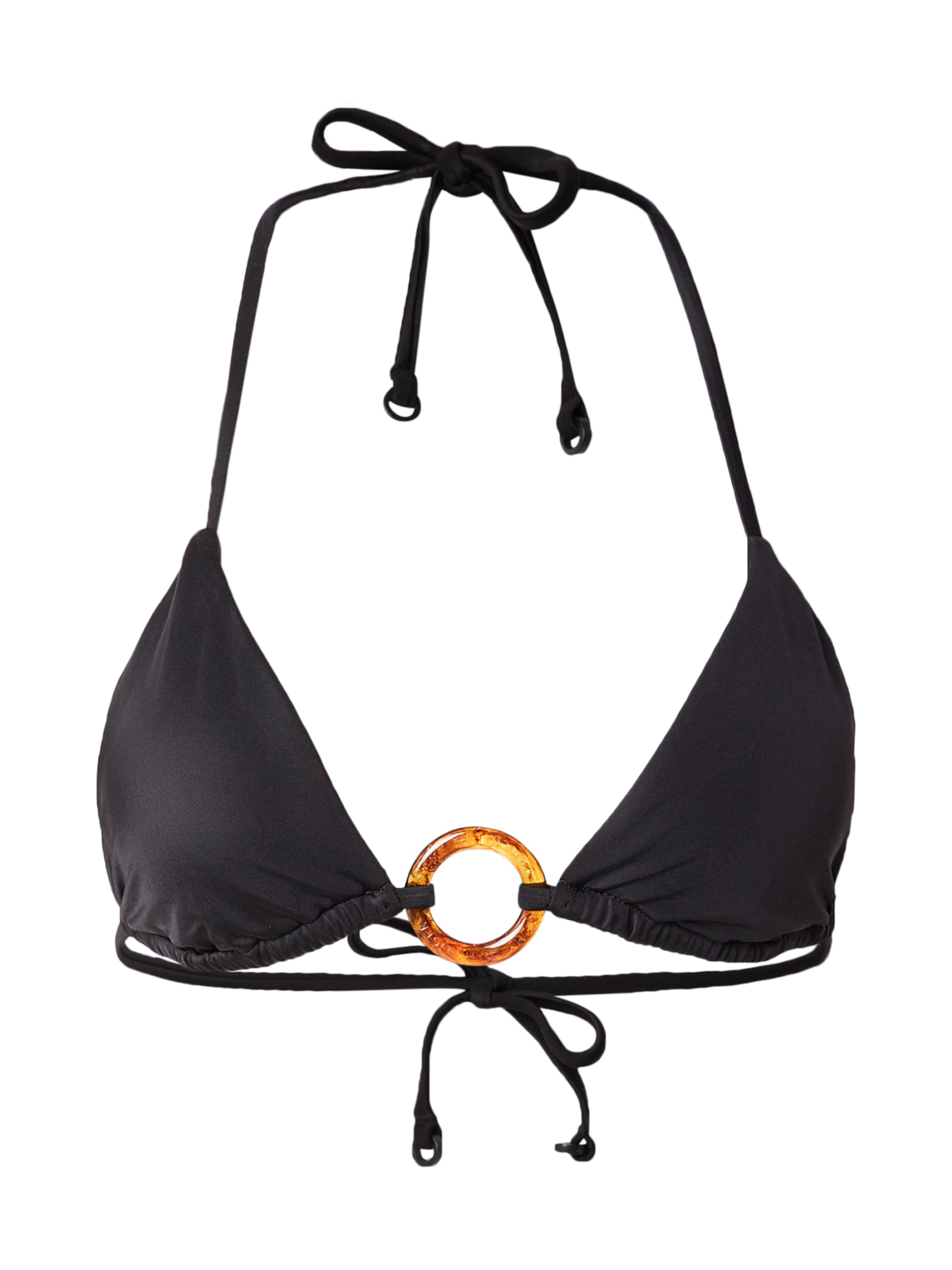Tommy Hilfiger Underwear Треугольник Верх бикини в Черный: спереди