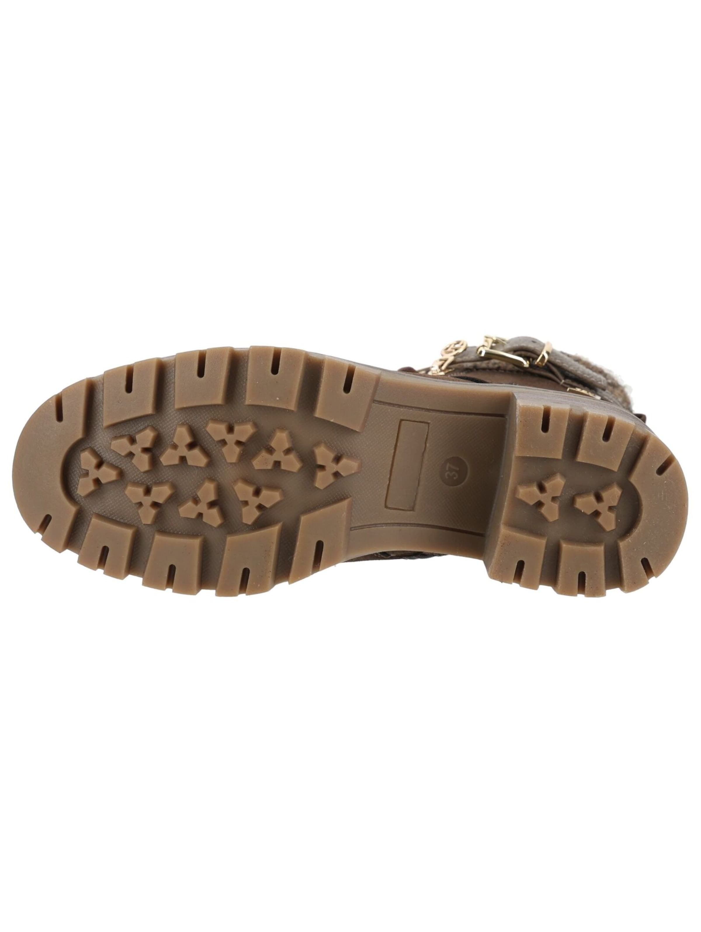 TOM TAILOR Schnürstiefelette in Braun