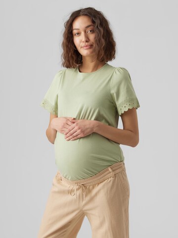 Vero Moda Maternity Shirt 'PANNA GLENN' in Groen: voorkant