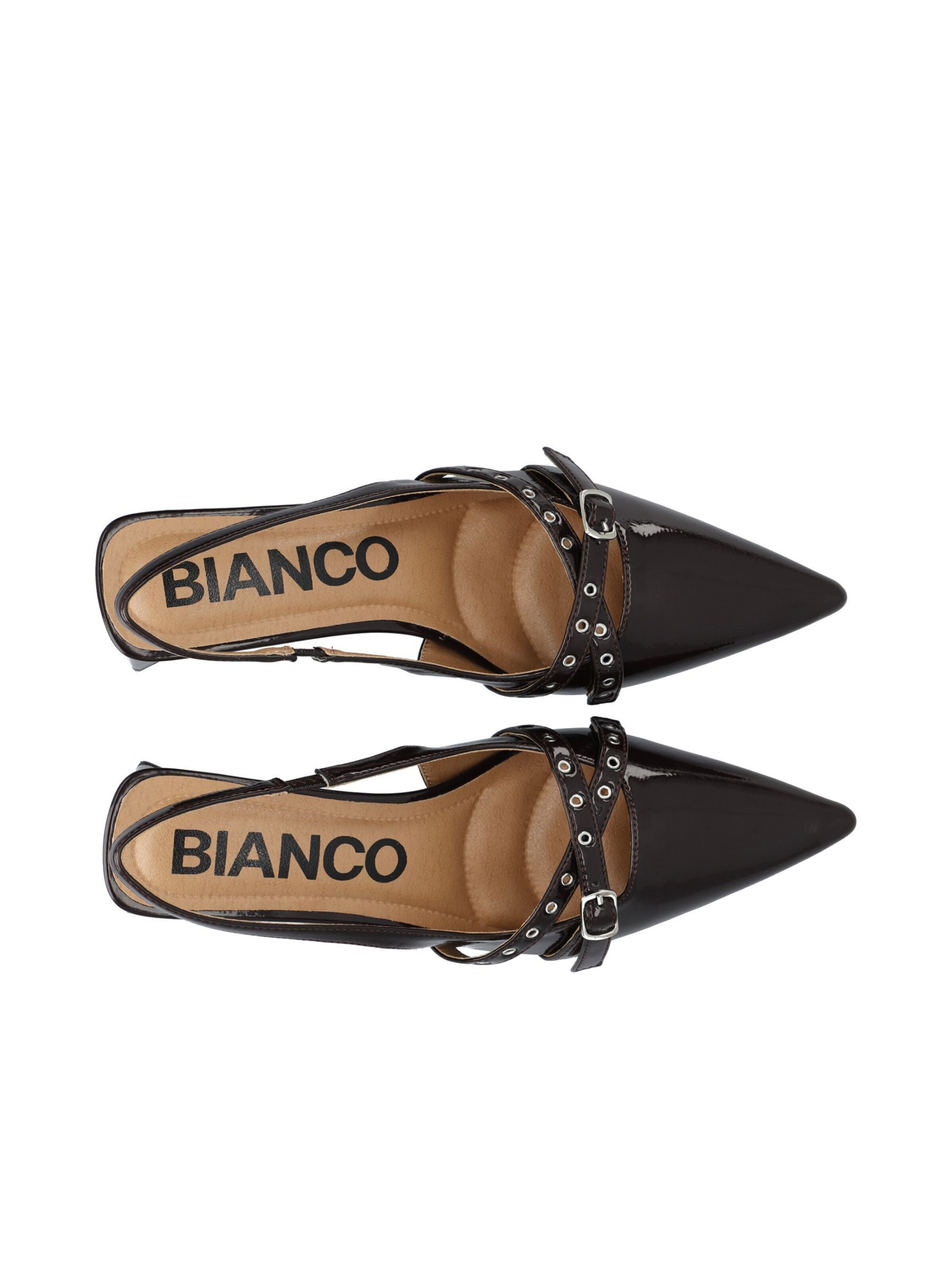 Bianco Czółenka z wyciętą piętą 'Maralyn' w kolorze brązowy