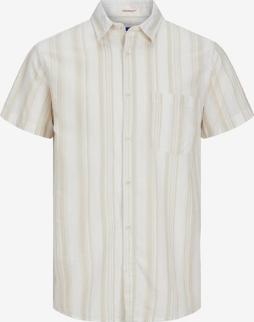 JACK & JONES Regular fit Button Up Shirt in Beige: front