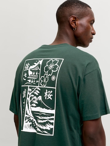 T-Shirt 'JJDYLAN' JACK & JONES en vert