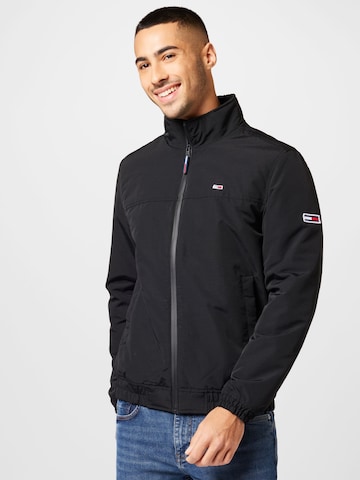 Tommy Jeans - Chaqueta de entretiempo 'Essential' en negro: frente