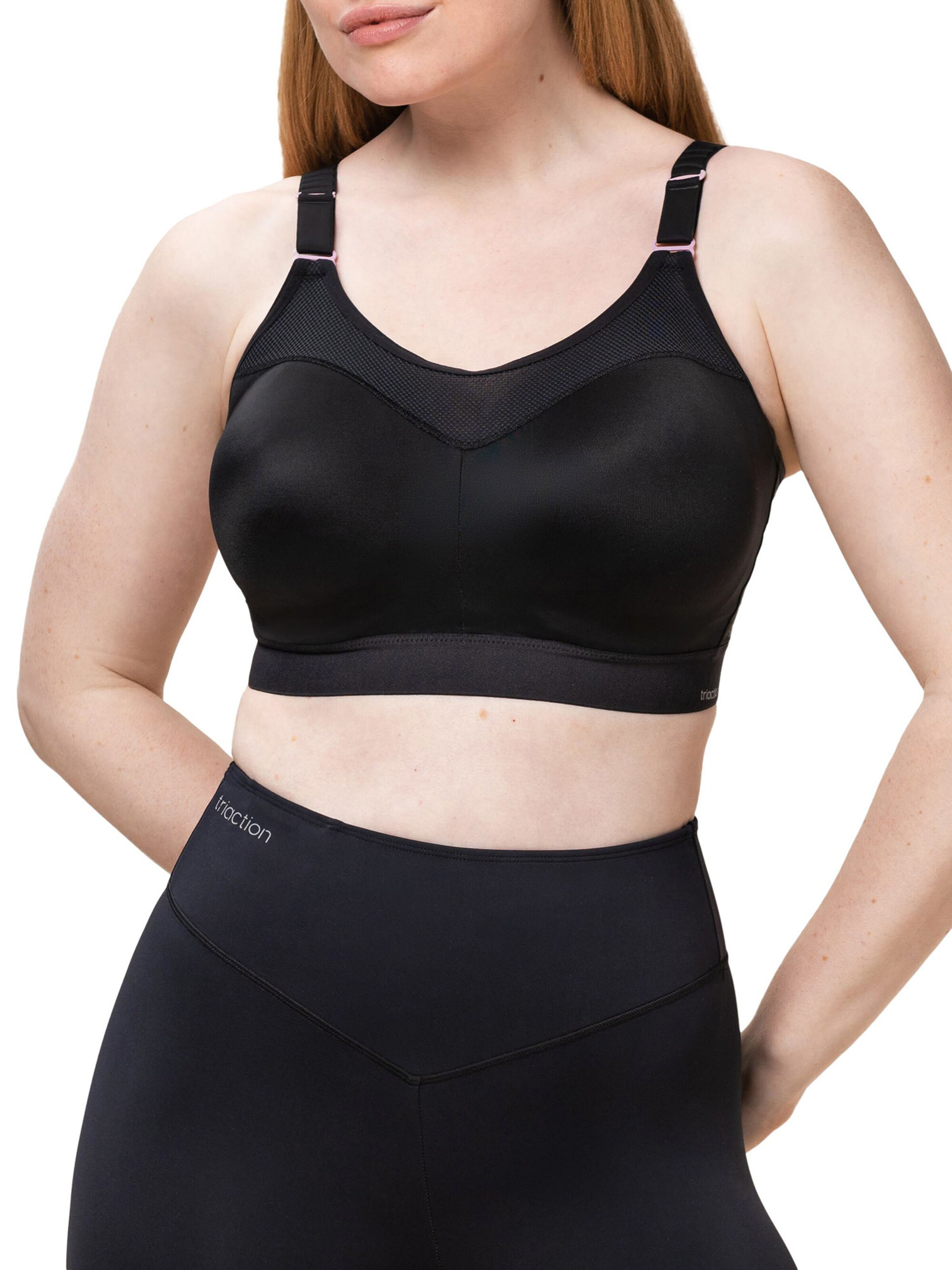 TRIUMPH High support Sport bh ' Triaction Control ' in Zwart: voorkant