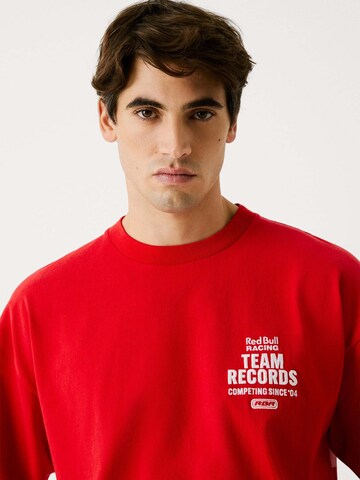 Red Bull Racing x Pepe Jeans Shirt 'Red Bull Racing x Pepe Jeans Team Records' in Red