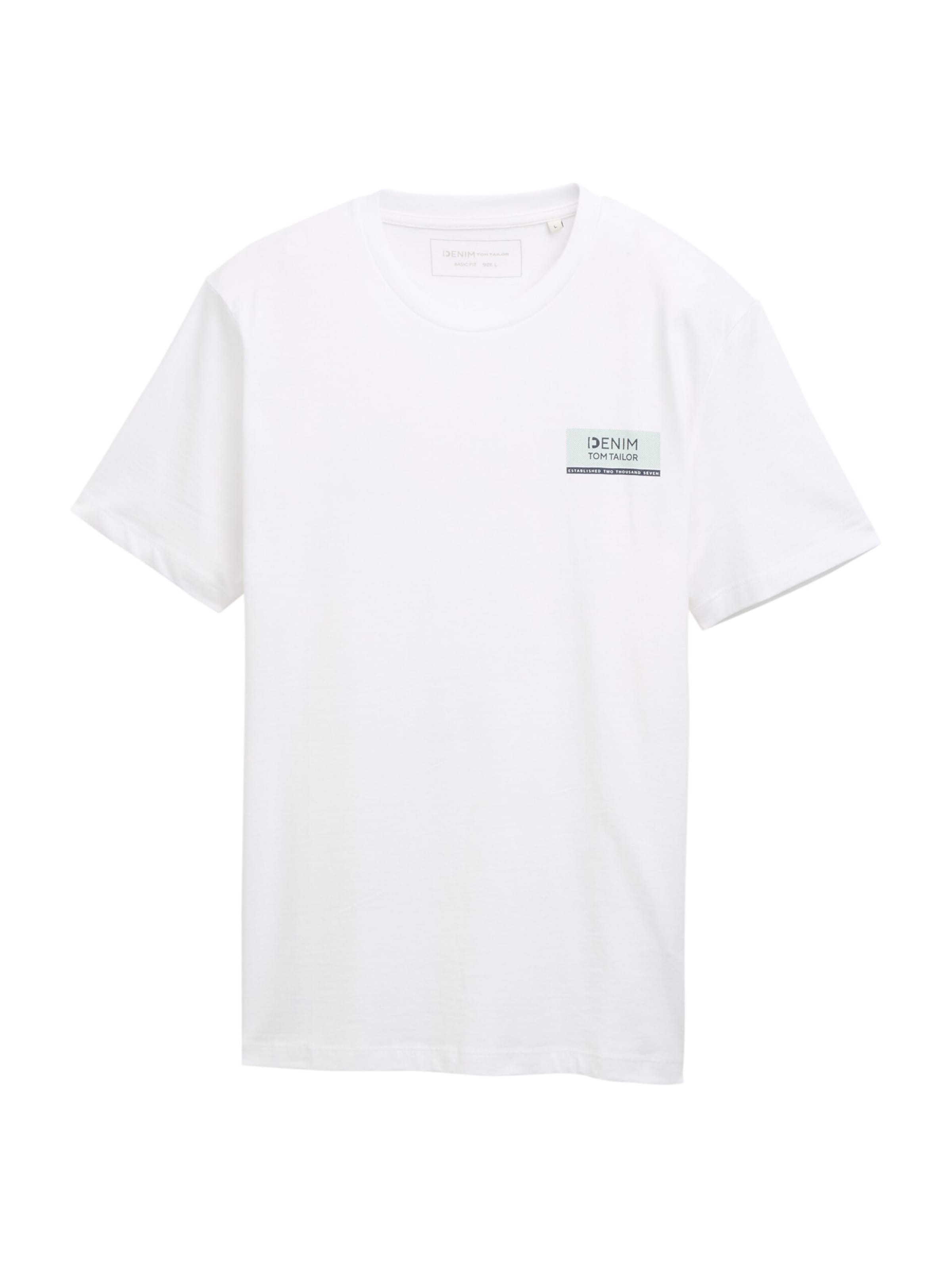 TOM TAILOR DENIM T-Shirt in Weiß: Vorderseite