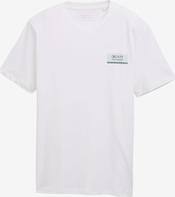 TOM TAILOR DENIM T-Shirt in Weiß: Vorderseite