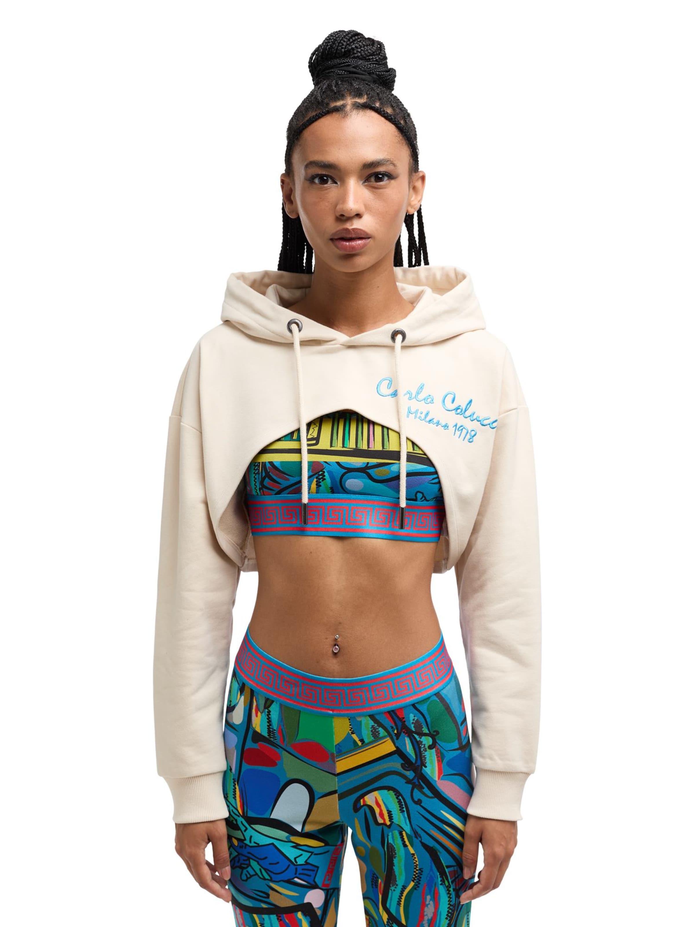 Carlo Colucci Sweatshirt in Beige: voorkant