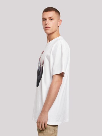 T-Shirt 'Marvel Captain America Shield Shiny' F4NT4STIC en blanc