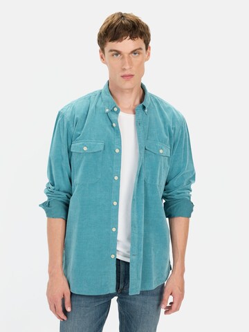 CAMEL ACTIVE Regular fit Button Up Shirt in Blue: front