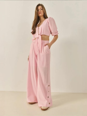 Bianco Lucci Domácí oblečení 'Zweiteiliges Set' – pink