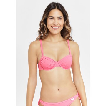 BUFFALO Regular Bikini Top 'Happy' in Pink: front