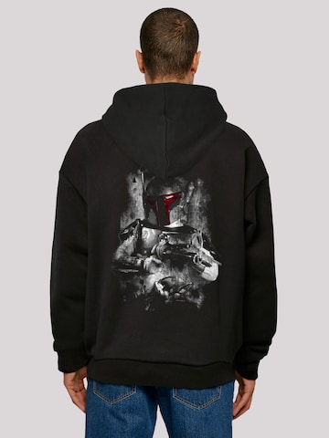 Sweat-shirt 'Star Wars Boba Fett Distressed' F4NT4STIC en noir : devant