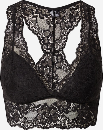 Reggiseno 'Lina' di PIECES in nero: frontale